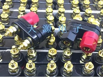 Banana Plugs Couple Terminals Dual 4mm Banana Plug Jack Socket Double hexagon Binding Post Red Black Connector Amplifier DX25