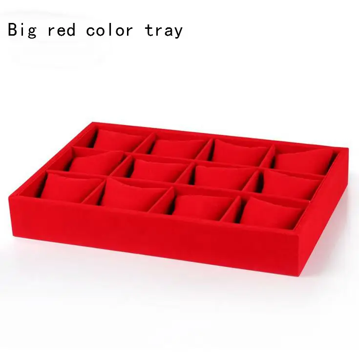 Hot selling Fashionable 12 Pillows Jewelry Box Bracelet Display Watch Holder Organizer Bangle Chain Showcase Jewelry Display