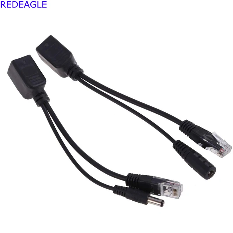 REDEAGLE (3pair) POE Adapter Connectors Passive Power cable Ethernet PoE Adapter RJ45 Injector + Splitter Kit 5V 12V 24V 48V