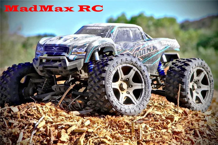 MadMax Light Weight Waterproof Grip Tire Wide Wheel Alloy Adapter Nut for 1/5 Traxxas X-maxx Monster Truck