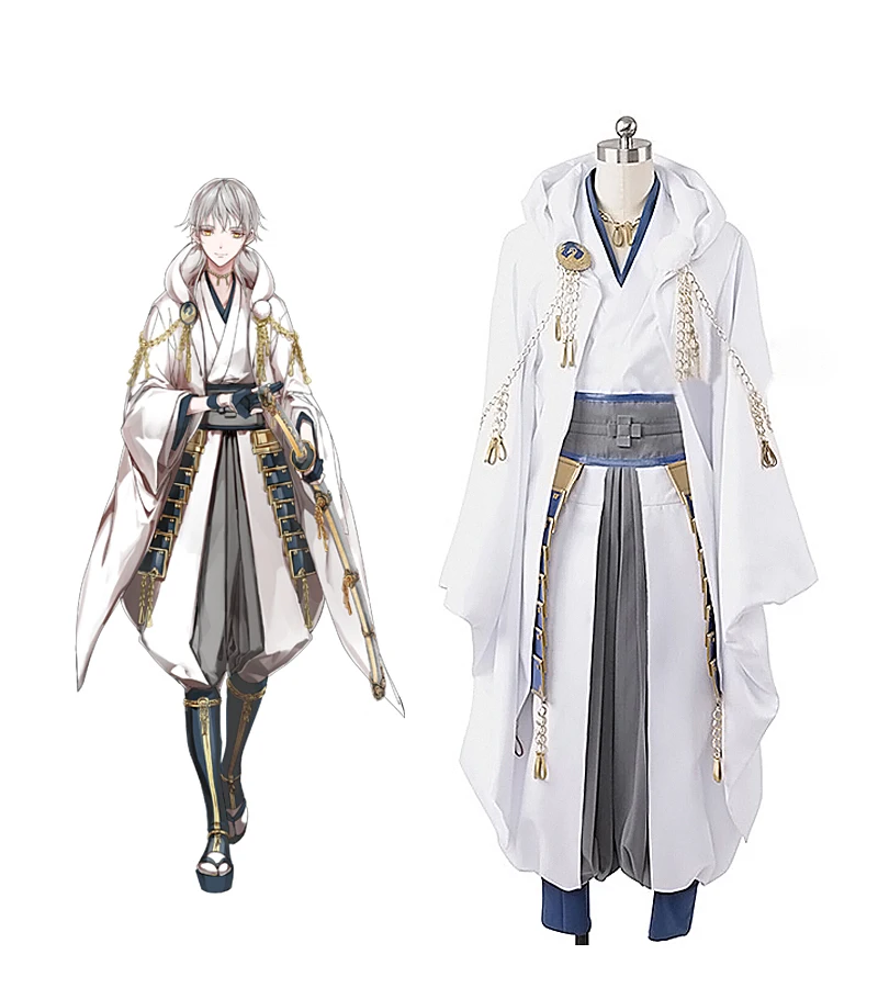 Tsurumaru Kuninaga Cosplay Touken Ranbu Online White Tsurumaru Kuninaga Cosplay Costume Custom Made Any Size