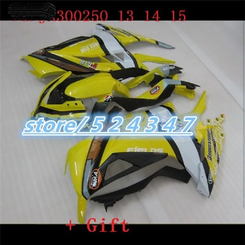 

Injection molding For KAWASAKI NINJA 300R Yellow white 300 2013 2014 yellow blk ZX300R EX300 EX 300 EX300R 13 14 Fairing