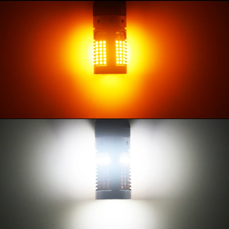 Canbus Error Free Dual Color T20 7443 21W LED White/Amber Daytime Running Light DRL/Turn Signal Light For 2015-up Ford Mustang
