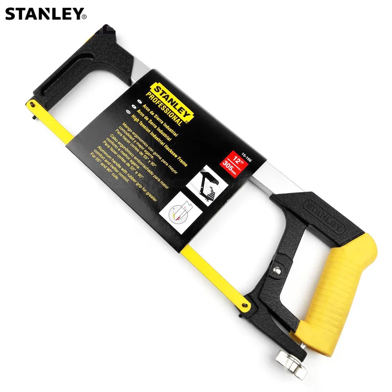 

Stanley 1pc hacksaw w/ bi-metal high speed steel blade rubber grip aluminium cutting saws for metal steel plastic hand saw tools