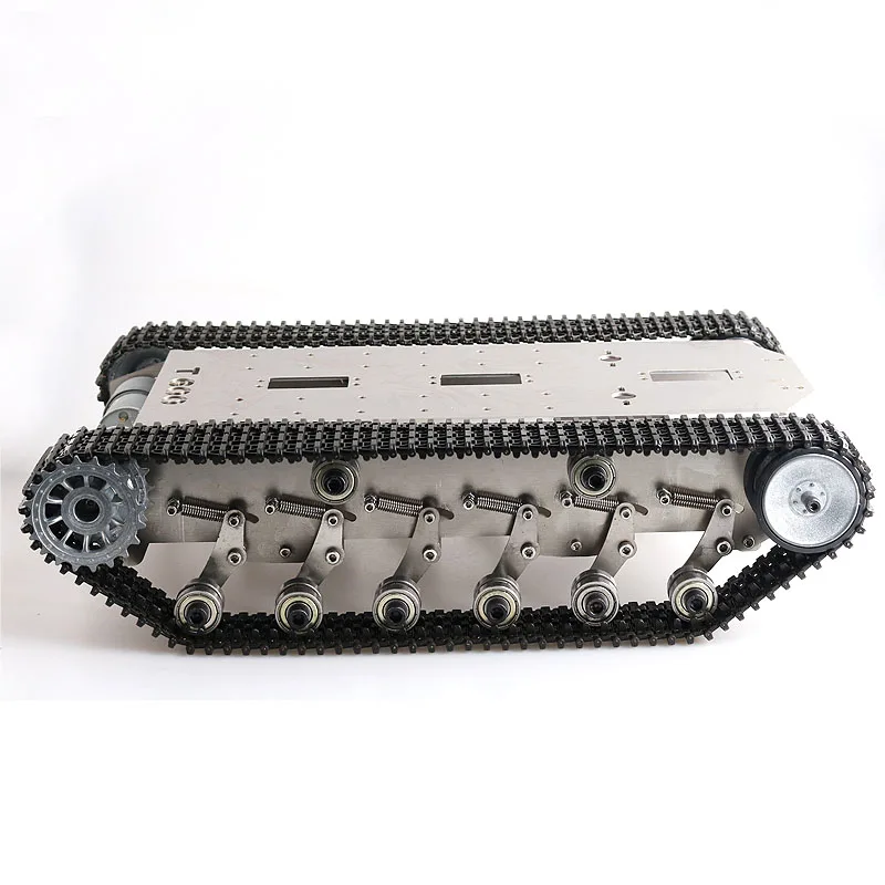 

RC Metal Tank Chassis T-600 Flexible Damping Golden Robot Tracked Vehicle Chassis Off-road Crawler Caterpillar Mobile Platform