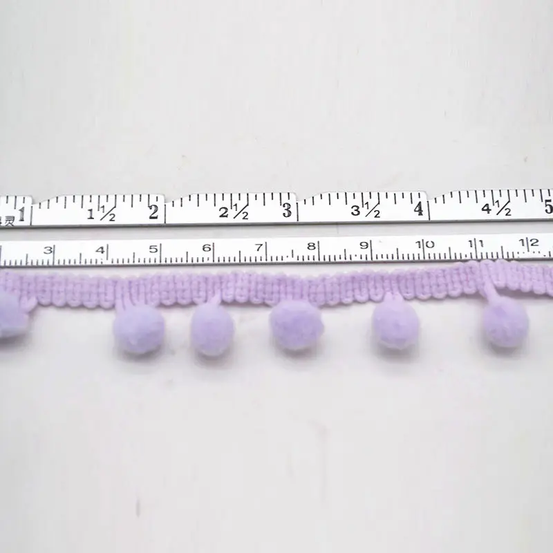 5 yard Lace Fabric Sewing Accessories Pompom Trim Pom Pom Decoration Tassel Ball Fringe Ribbon DIY Material Craft Apparel