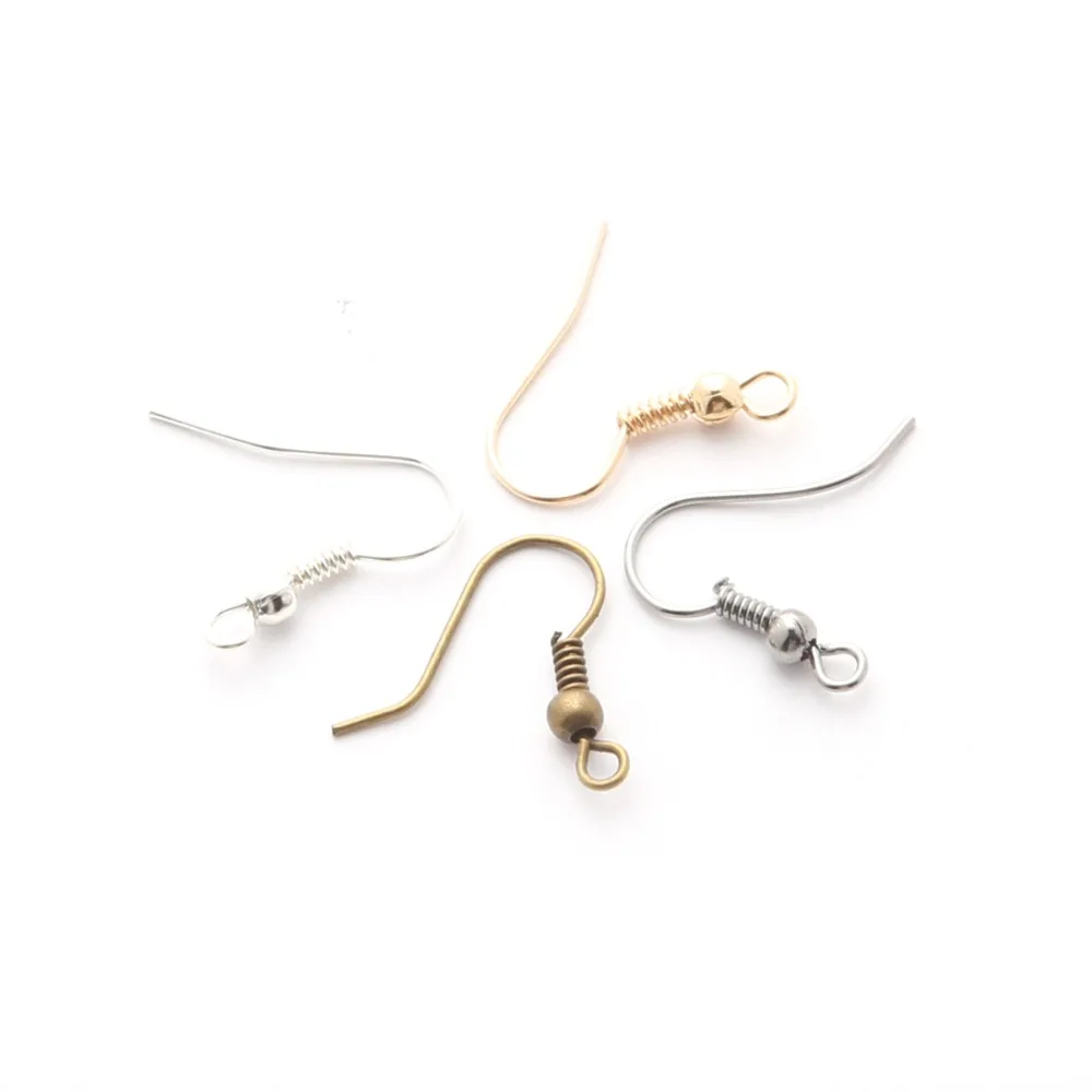 200pcs/lot Fish Dangle Metal Iron Earring Clasps Hooks Lever Back Earring Wires Fittings DIY Jewelry Findings Accessories