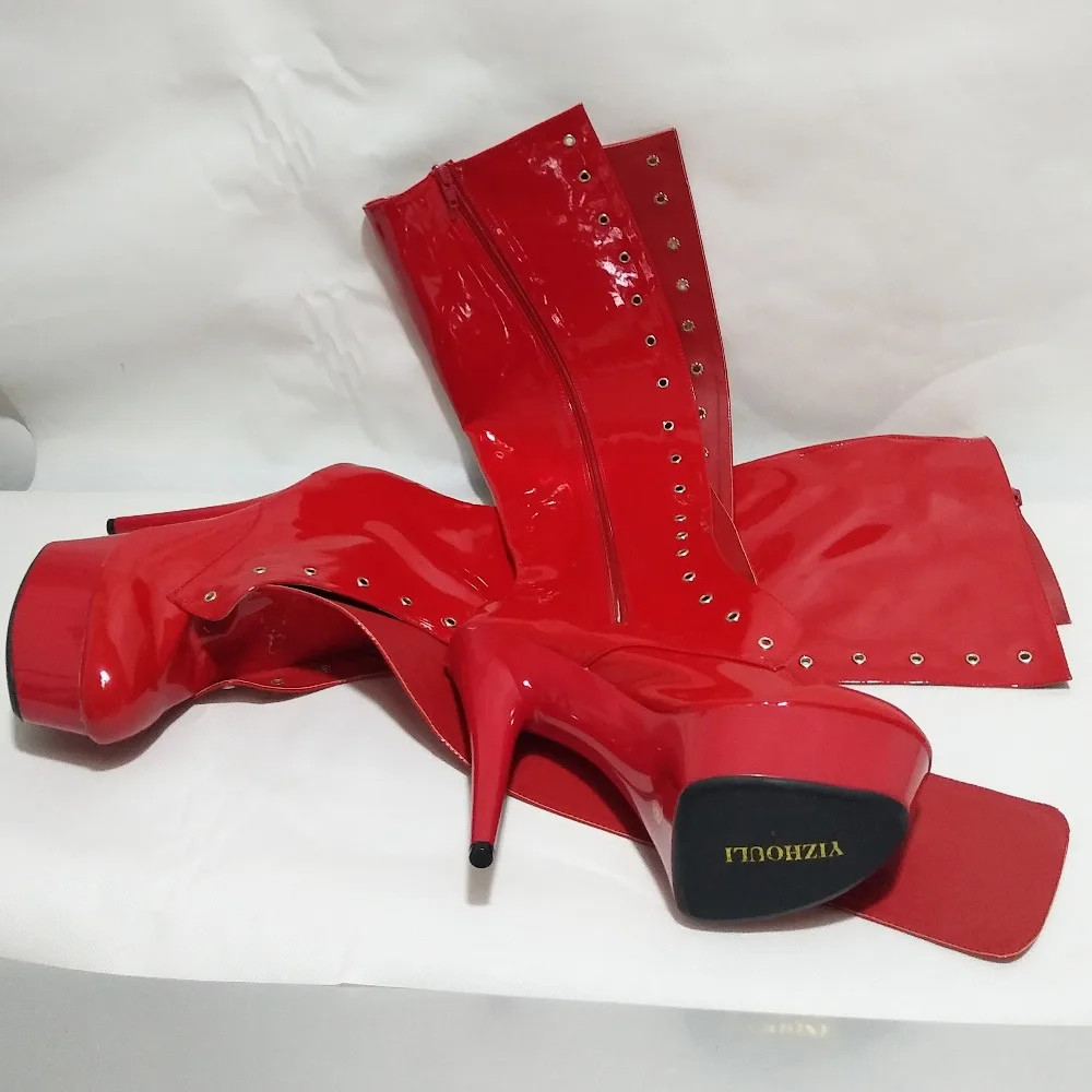 Stivali femminili di vendita calda, nuove scarpe da donna con tacco alto super fine rosa, scarpe da ballo alte pole Dance da 15CM