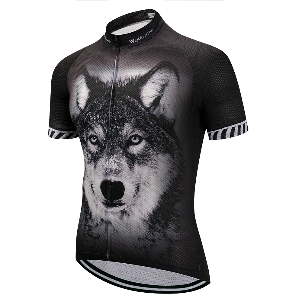 Cycling jersey Men\'s Bike jersey Breathable summer MTB Mountain Shirts Short sleeve Pro team Maillot Ciclismo Tops Racing wolf