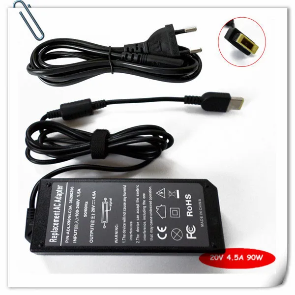 Battery Charger For Lenovo ADLX90NCC3A ADLX90NLT3A 20V 4.5A carregador notebook carregador de bateria portatil 90w + Power Cord