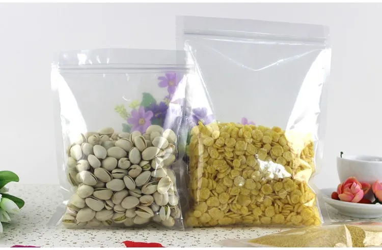 

Free Shipping 100pcs 20cmx30cm 160micron Large Double Clear Plastic Snack Pouch Zip Lock Cereals/Meat/Tea/Powder Packaging Bag