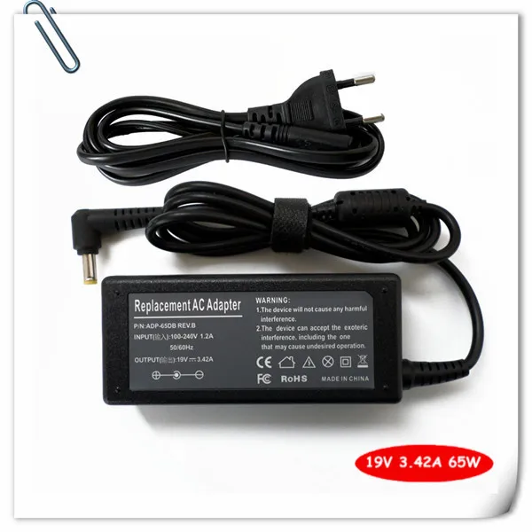 AC Adapter Battery Charger for Acer Aspire 4810T-8480 5733 AS4250 1650 4315-2004 4810t Notebook 19V 3.42A Power Supply Cord