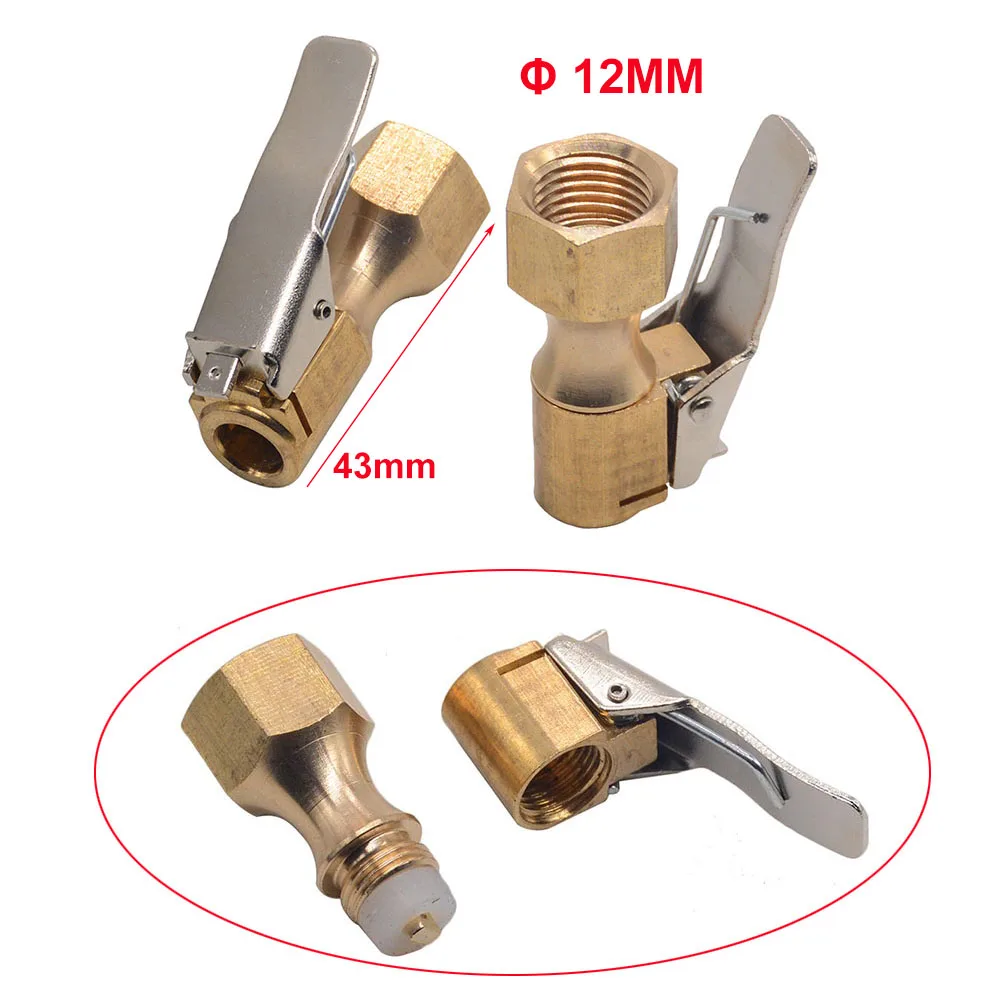 1PC 6mm 8mm 12mm Auto Air Pump Chuck Clip Car Truck Tyre Tire Inflator Valve Connector Car Open Brass Stem Tire