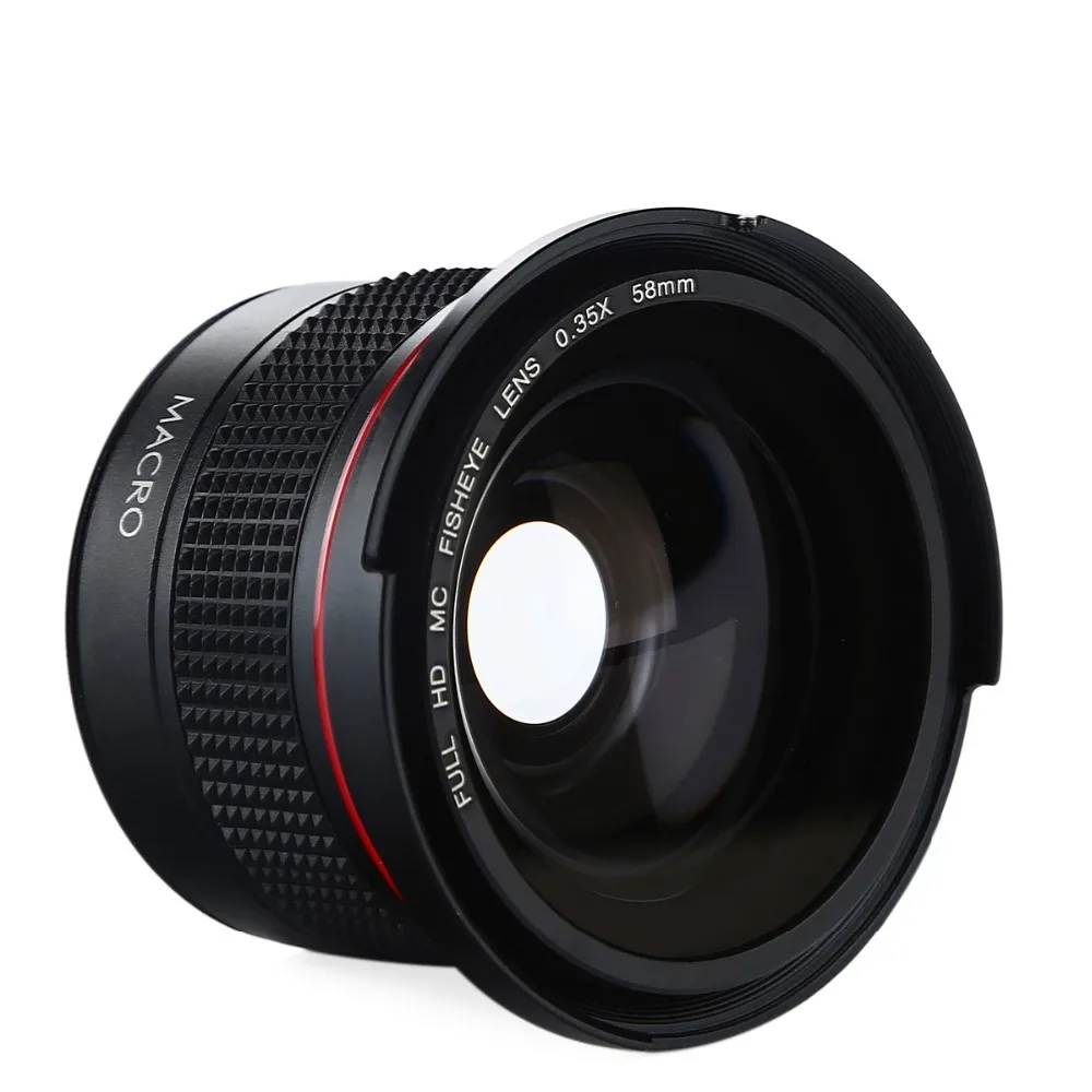 0.35x 58mm Fisheye Wide Angle Lens with Macro Lens 58 MM For Canon EOS 70D 60D 7D 6D 700D 650D 600D 550D 500D 1100D 18-55mm