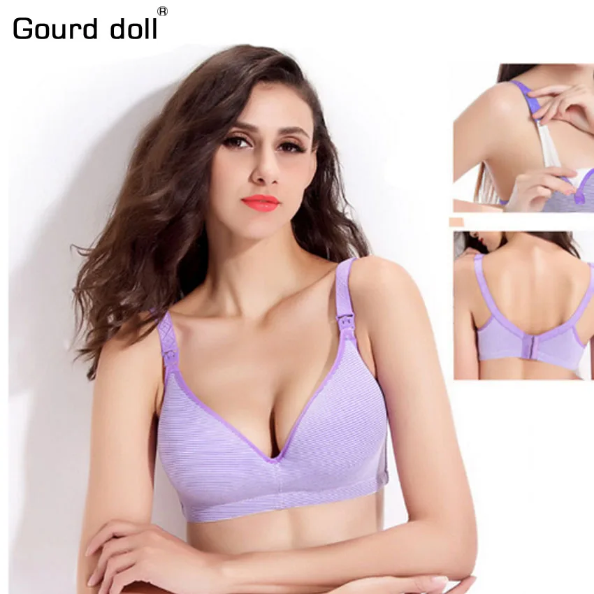 Gourd doll Breast feeding cotton Maternity Nursing Bras sleep bra for feeding pregnant women soutien gorge allaitement clothing