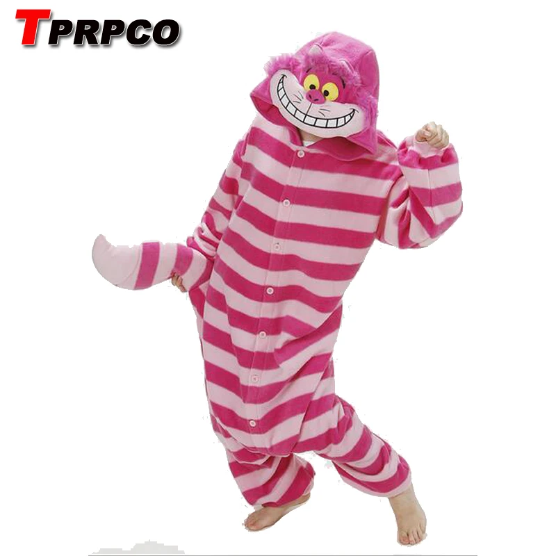 Winter New Sleepsuit Adults Cartoon Cheshire Cat Onesies Unisex Onesies Pajamas Cosplay Costumes