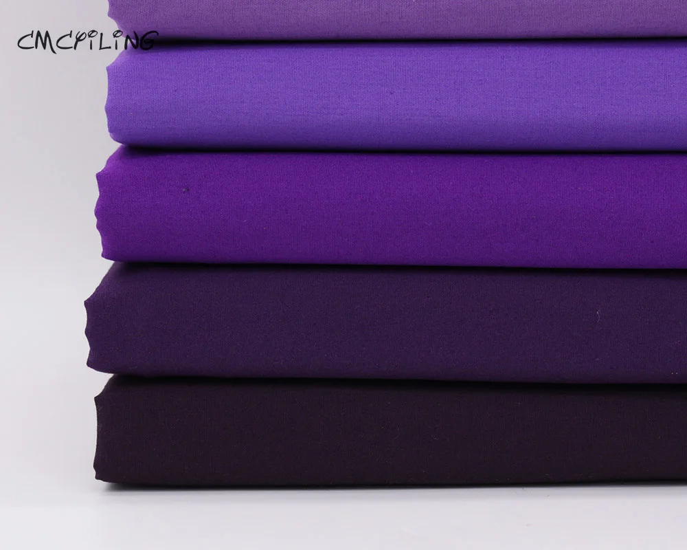 Pure Purple Cotton Fabric DIY Cloth Sewing Tilda Patchwork Tissue Home Textile Woven Telas Fat Quarter Tecido