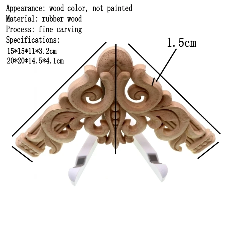 RUNBAZEF Angle of Wood Carving Flower CHARM Home Decoration Crafts Figurines Miniatures Accessories  The New Listing