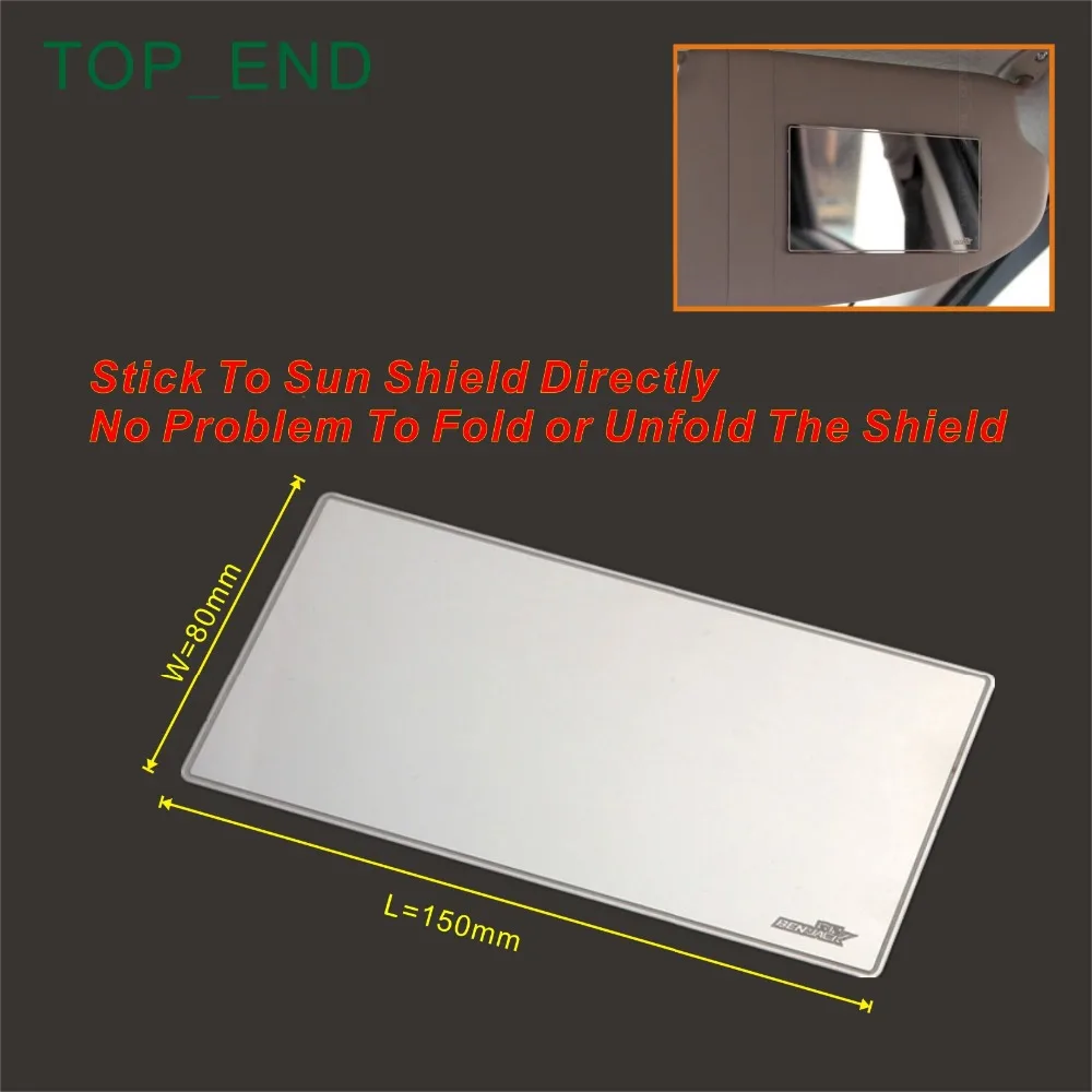 1pc,Free Shipping,Sun Visor Mirror,Precisely Shining Polished Stainless Steel Mirror Without Glass,Anti-Shatter Design