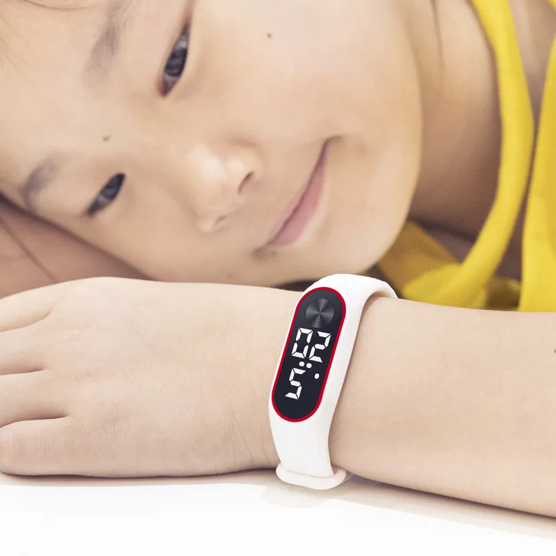 Montre de sport numérique LED pour enfants, montres pour enfants, bracelet électronique en silicone, garçons, filles, hommes, femmes