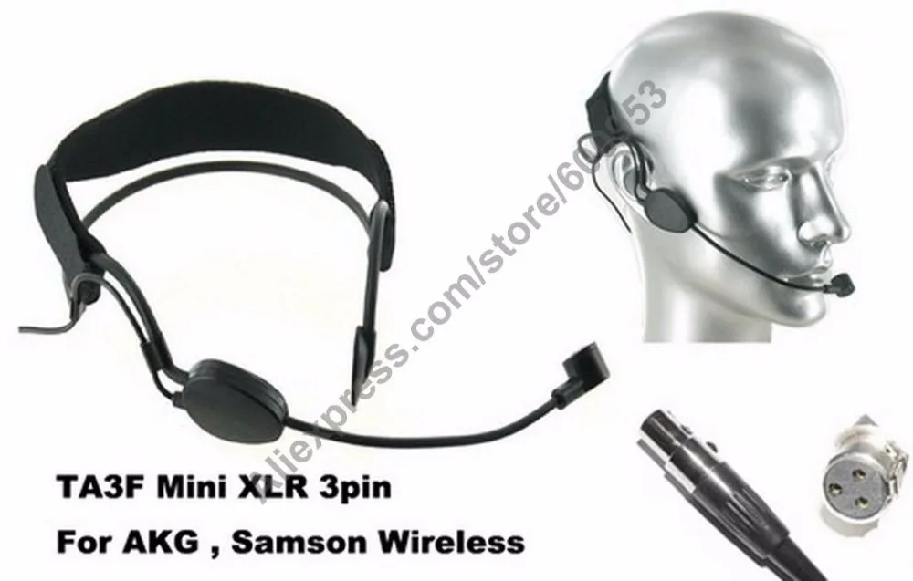 

MICWL ME3-AKG Condenser Headset Microphone For AKG Samson Gemini Wireless Head Headworn Wearing Mic with Mini XLR 3-Pin Plug