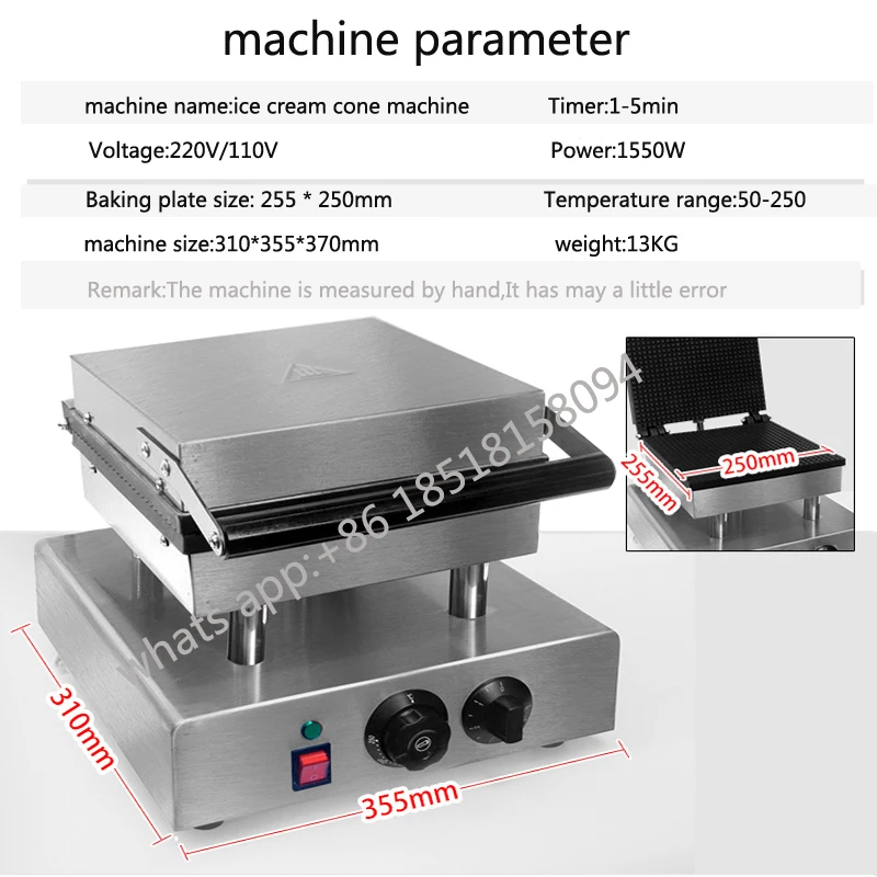 Cone De Sorvete Italiano Fazendo Máquina