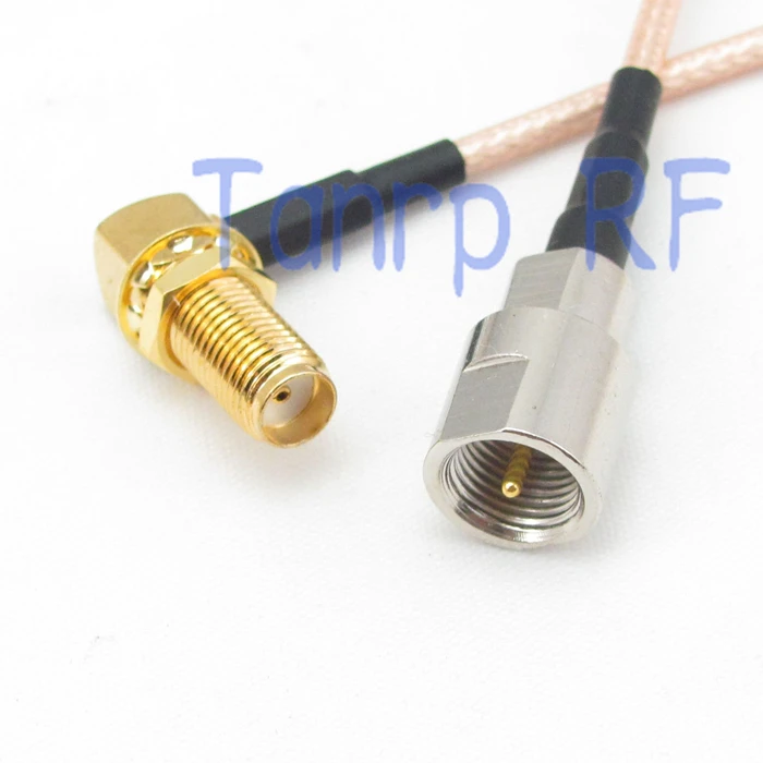 

10pcs 15CM Pigtail coaxial jumper cable RG316 cord 6inch FME male plug to SMA female jack right angle RF adapter connector