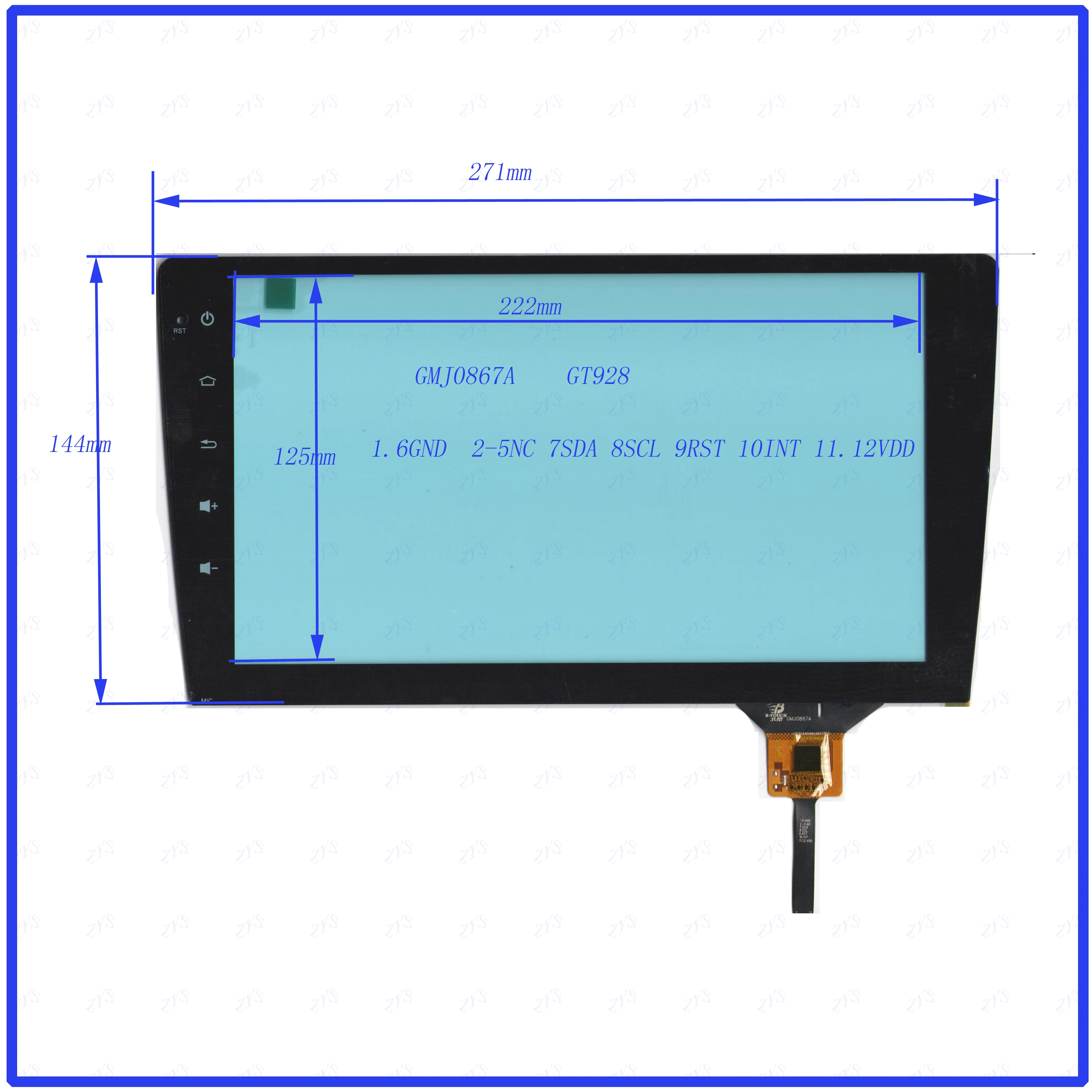 

ZhiYuSun Freeshipping GMJ0867A 271*144mm Capacitive screen GT928