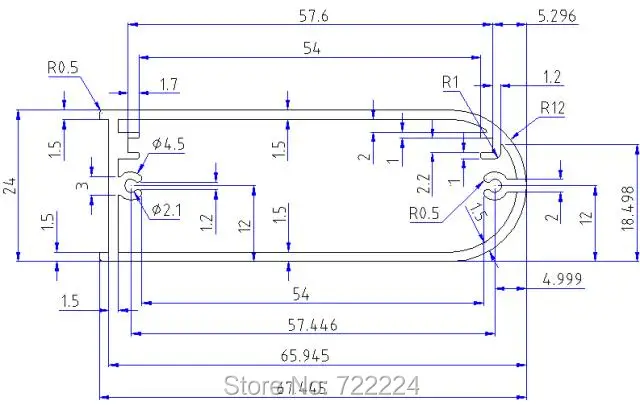 1 piece 67*24*100mm aluminum box for electronic project housing DIY PCB switch box power amplifer enclosure GPS tracker case