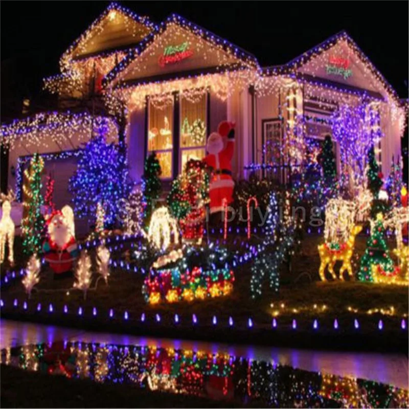 220V LED String Christmas Lights 10M / 100leds With 8 Modes Christmas decorations for Home / Holiday / Party / Wedding / Xmas