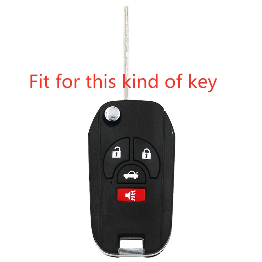 Flip Folding Key Silicone Remote Cover for NISSAN Sylphy Cube Juke Rogue Qashqai Micra Maxima Altima Sentra Versa 4Button FOB