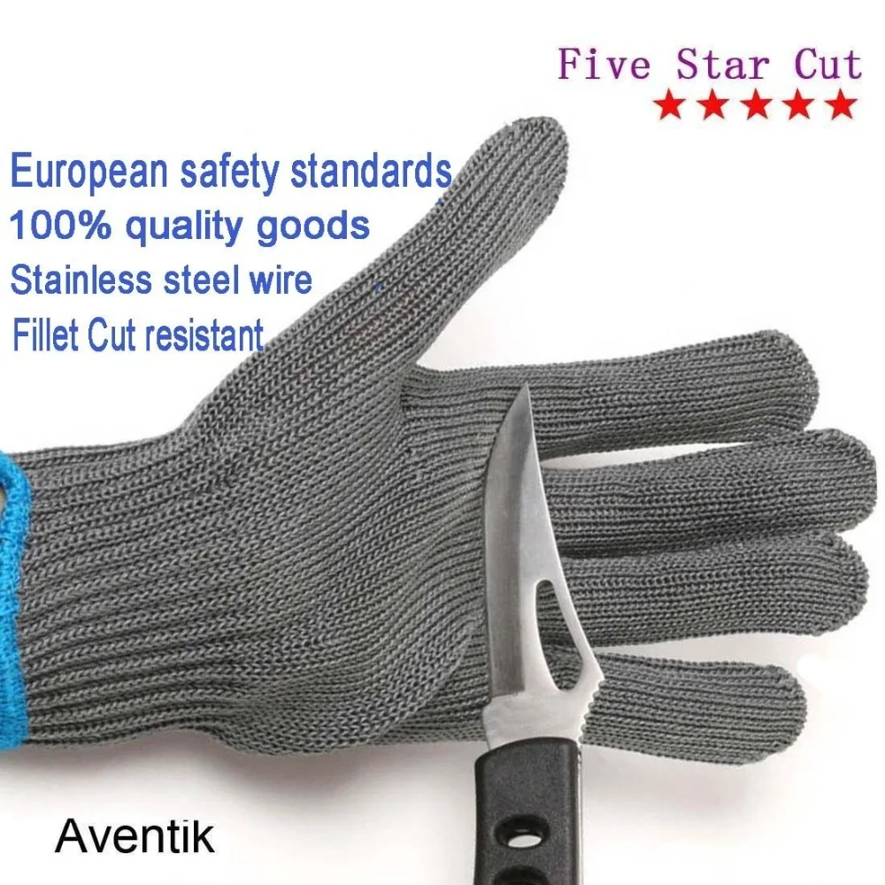 

Aventik Best Stainless Steel Wire Fishing Fillet Cut Resistant Tool Fishing Gloves 1pcs