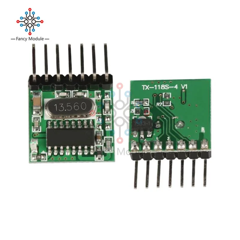 Wireless Wide Voltage Coding Transmitter 4-Channel Receiver Learning Code Decoder Module for 433Mhz Remote Control