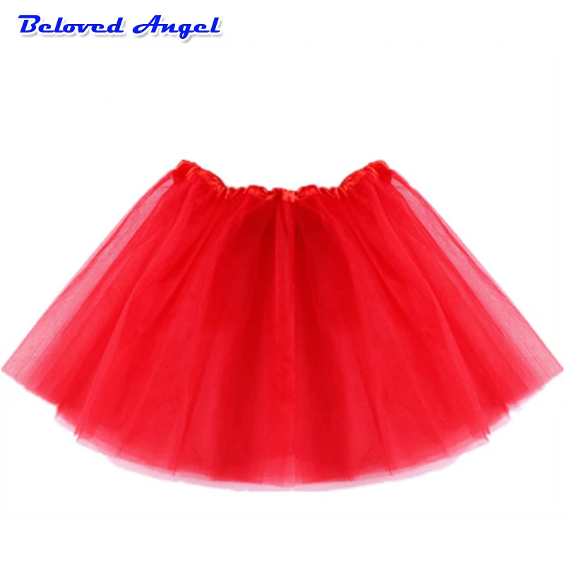 Kids Baby Dance Tutu Skirt For Girl 3 Layers Tulle Children Chiffon Lace Pettiskirt 2-7T Princess Birthday Party Skirt Ball Gown