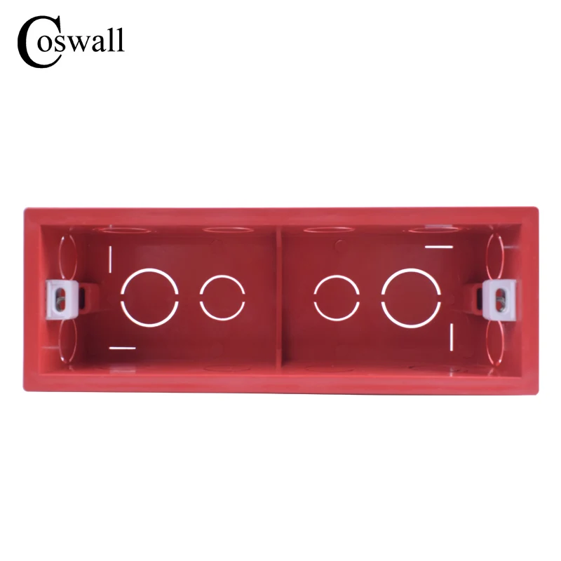 Kaseta wewnętrzna Coswall 186mm * 67.5mm * 50mm dla 197mm * 72mm standardowy przełącznik i gniazdo czerwony kolor
