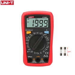 Ünitesi UT33B + Mini dijital multimetre AC DC voltmetre ampermetre 2000 adet pil Test ölçüm cihazı multimetre direnci ohm Tester