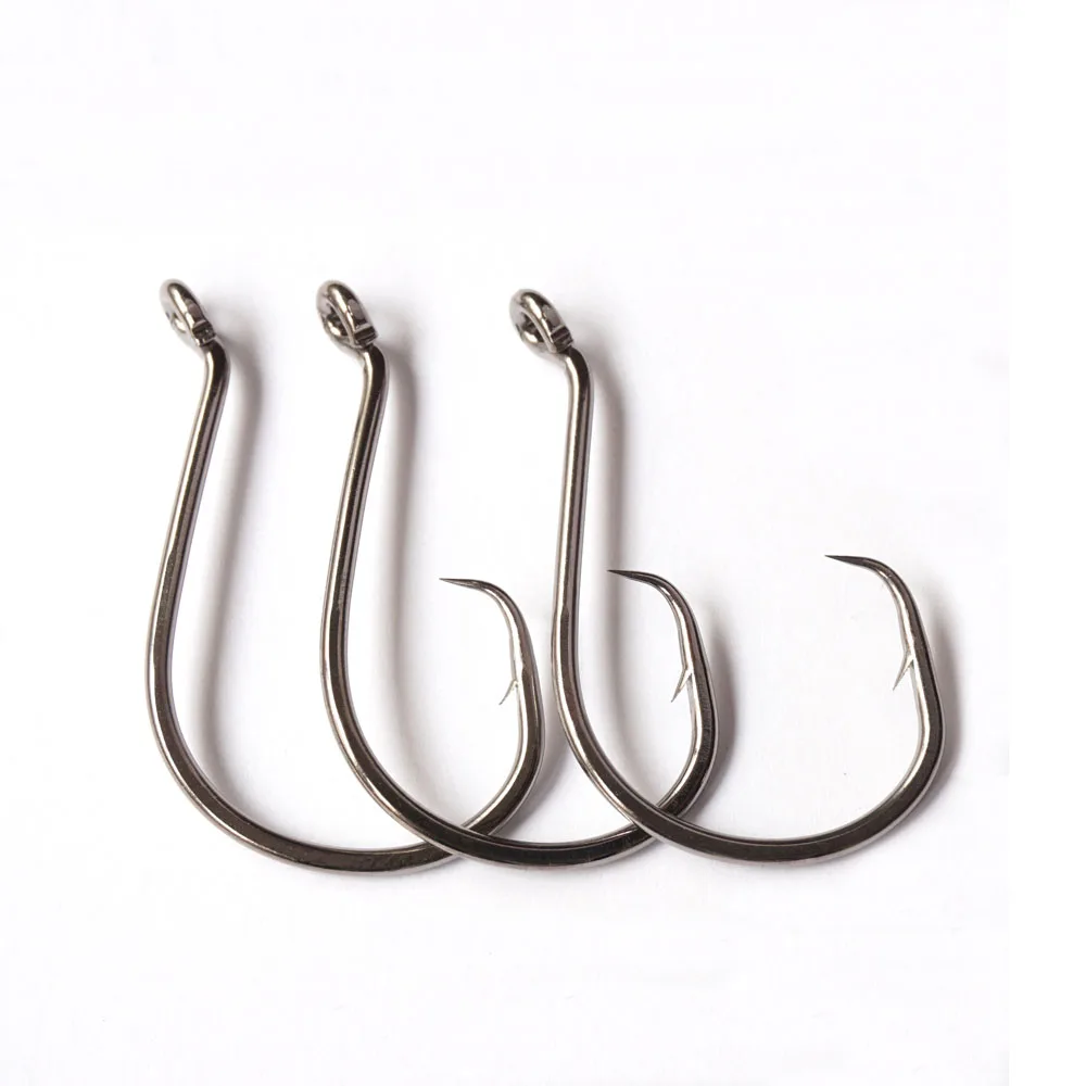 50pcs 7/0 High Carbon Steel Chemically Sharpened Octopus Fishing Hooks 7385 Ocean Fish Hook offset fishhooks