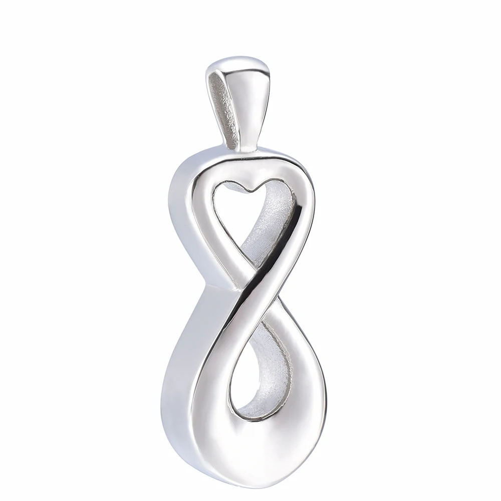 Fashion Women Necklace Infinity Love Collection Urn Pendant  Cremation  Jewelry Necklace  With Crystal Inlay Never Fade