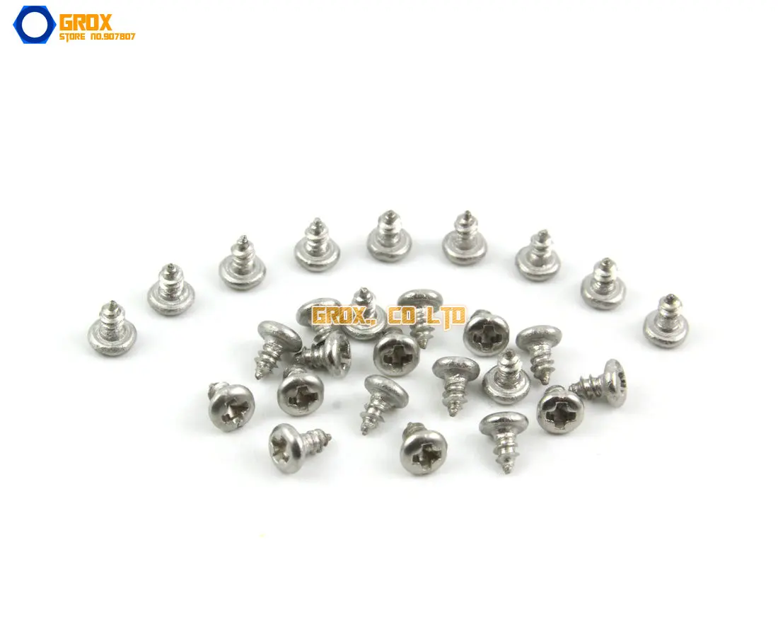 

800 Pcs M1.7*3mm 304 Stainless Steel Phillips Pan Head Self Tapping Screw