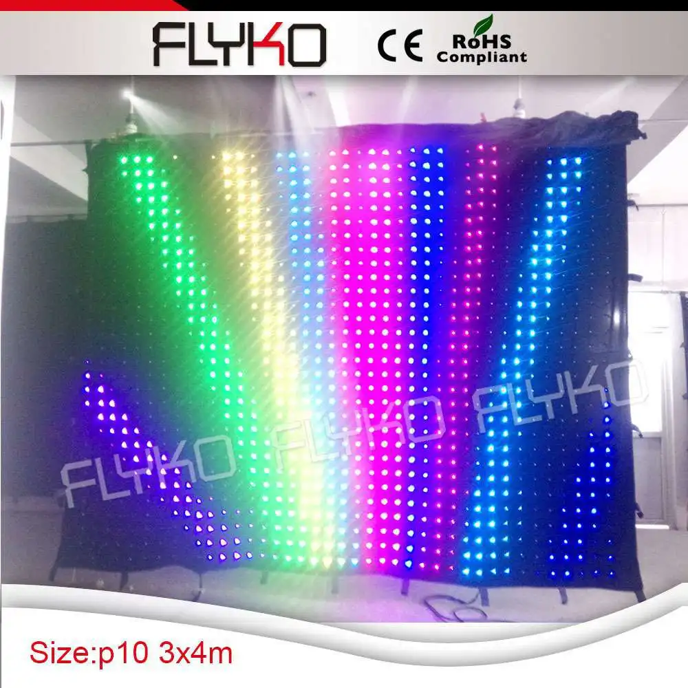 

China led vision video backdrop graphic curtain for concert stage curtain background