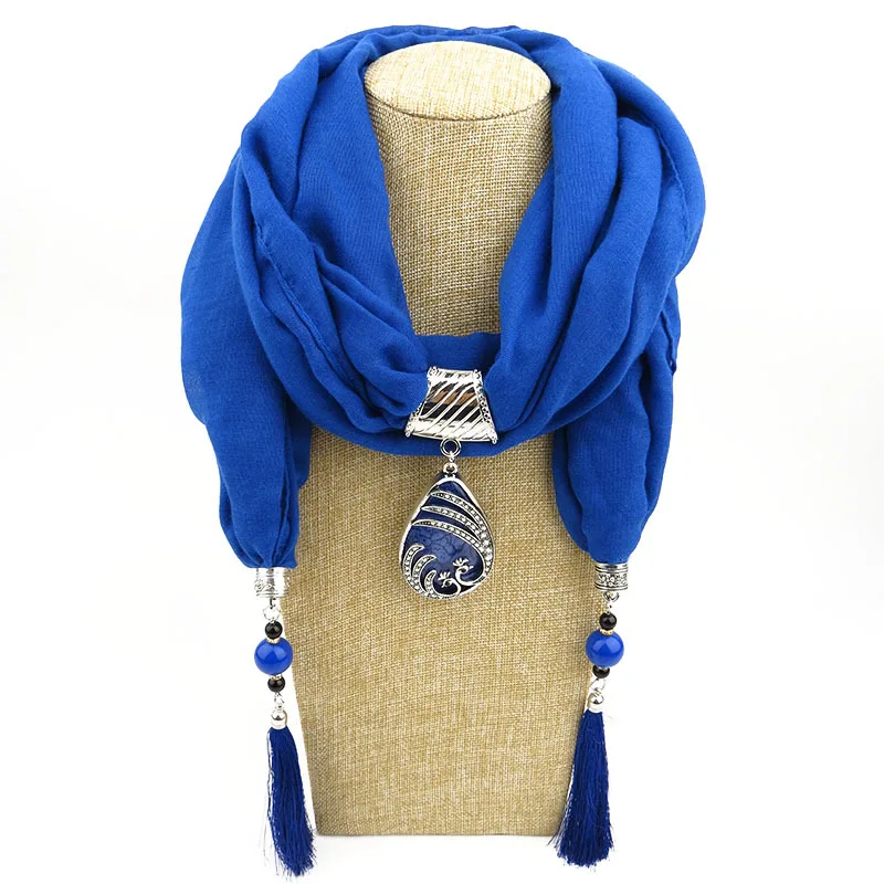 LaMaxPa-Foulard en Mousseline de Soie pour Femme, Pendentif Bijoux Solides, Châles et Enveloppes de Perles, Accessoires Femme Doux, 65 Couleurs, Nouvelle Mode, 2019