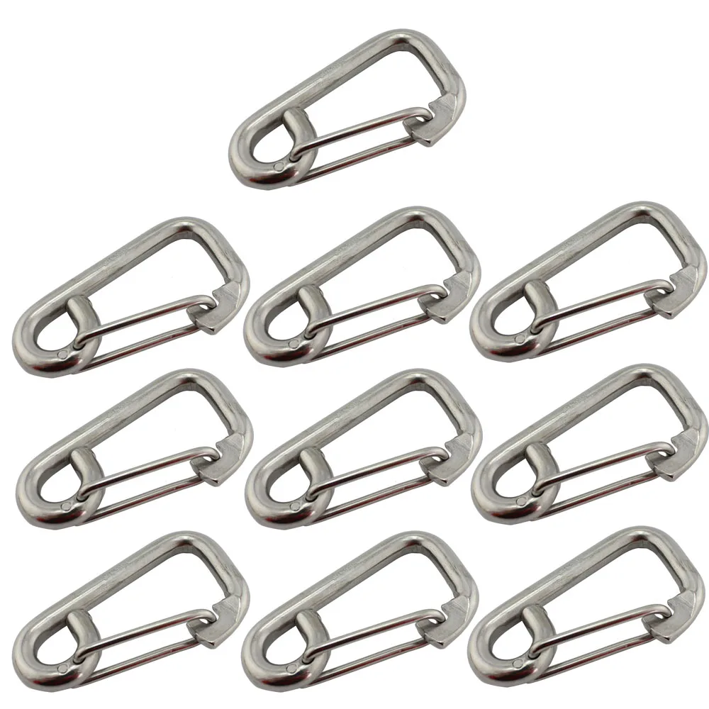 Multifunctional Stainless Simple Snap  Quick Link Lock Ring  Lanyard Hook Carabiner 6-22mm