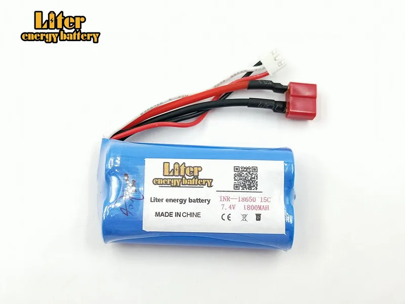 10pcs 7.4 V 1800 mAh 모델 항공기 헬리콥터 높은 방전 15c 18650 2S 12428 RC 자동차 7.4 V 리튬 배터리