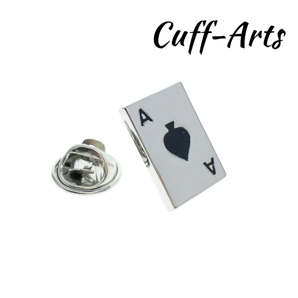 بروش طية صدر السترة دبوس للرجال دبابيس و دبابيس الآس بطاقات طية صدر السترة دبوس شارة مجوهرات بروشيه دبوس دي لا solapa بواسطة Cuffarts P10178