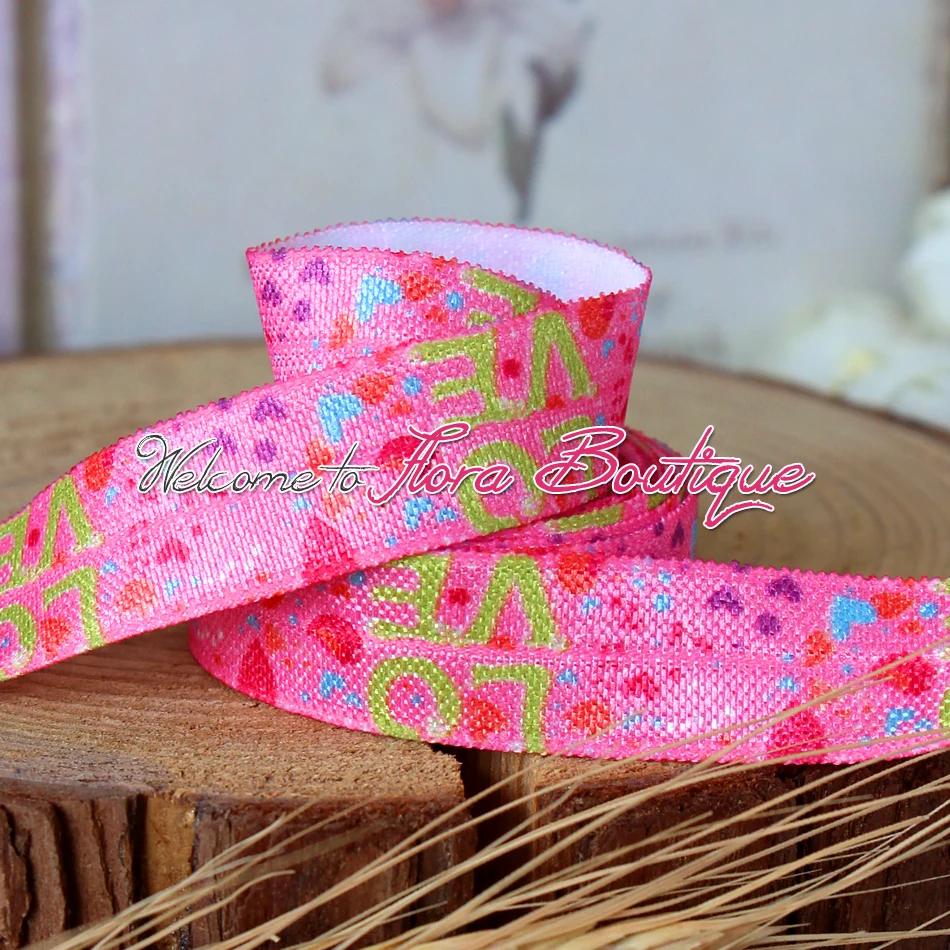 

FLRA FOE LOVE letter printing headband for Valentine 100yards