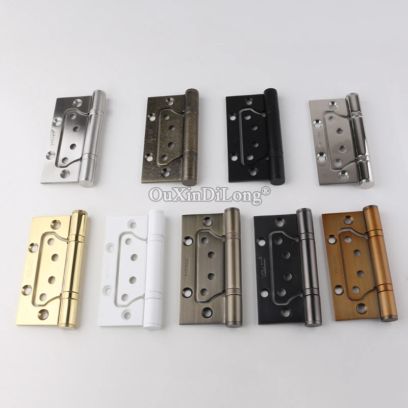 

High Quality 2PCS 4Inches Stainless Steel Door Hinges Mute Bearing Furniture Door Hinges Smoothly and Mute Child Hinge 9 Colors