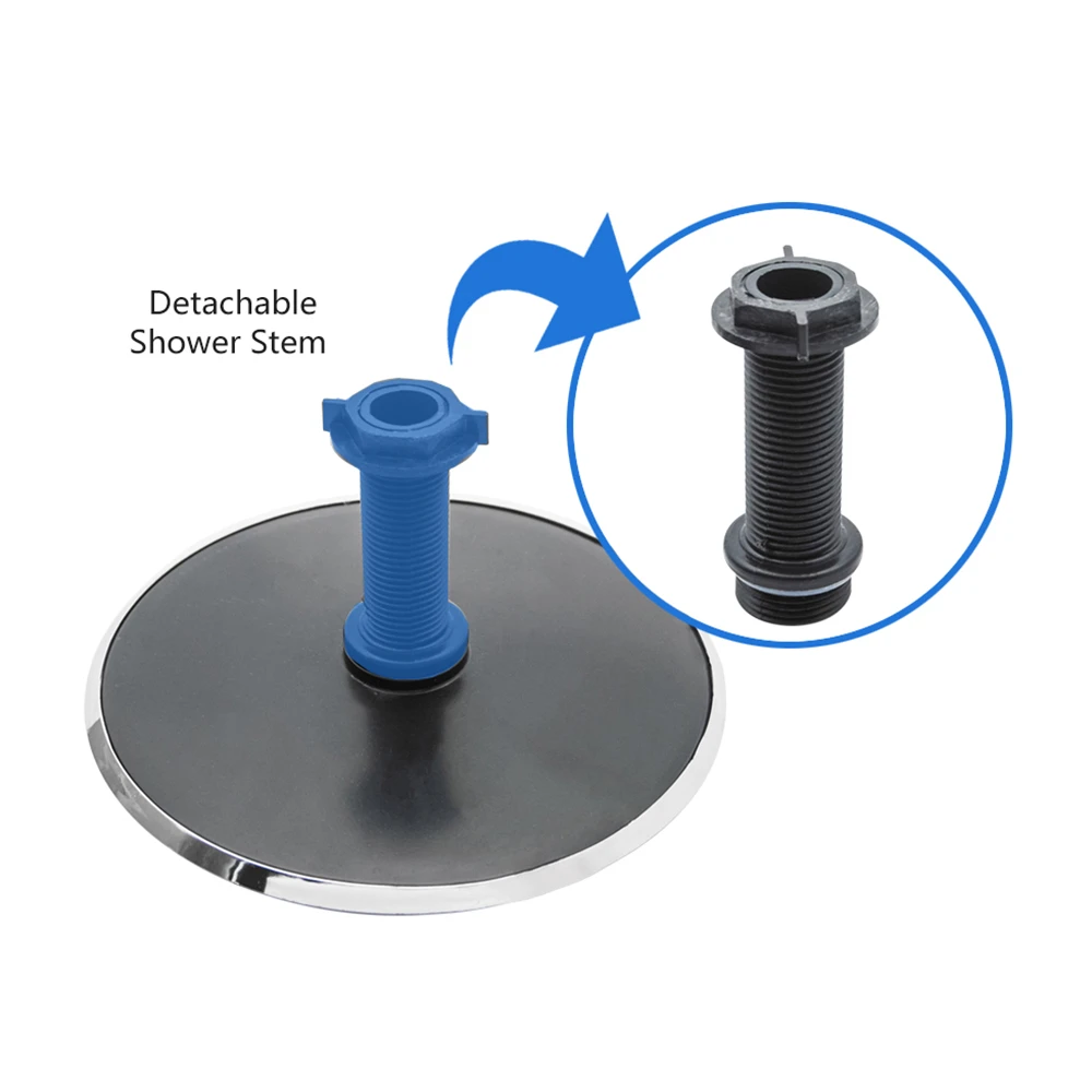 Imagem -05 - Round Abs Rainfall Top Shower Head Rainfall Shower Head Rain Shower Cabin Pulverizador do Banheiro Connector 15.8cm