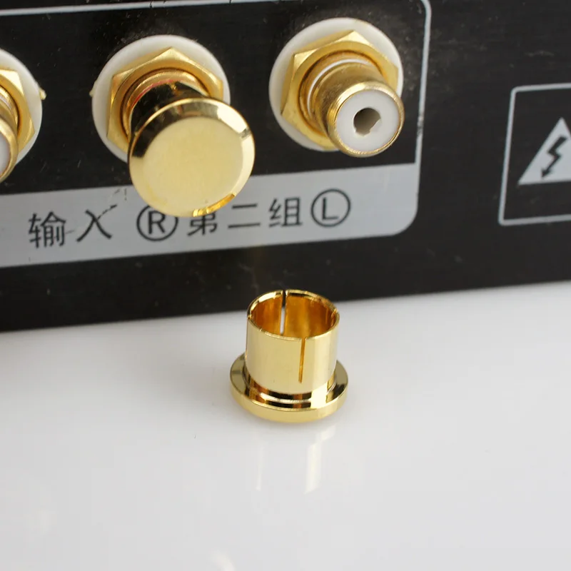 2pcs Protective Cover Gilded Rhodium Plated Covers Dust Cap Shielded Anti-oxidation for RCA  Socket Connector