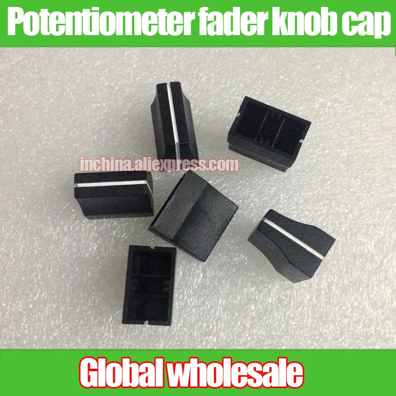 10pcs mixer stage fader cap straight slide potentiometer cap / knob putter cap handle width 8MM long 19MM high 18MM