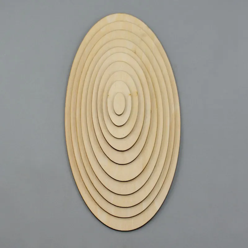 2/10PCS 20-160 mm blank elliptical unfinished wood crafts. Teaching DIY accessories wedding decoration 275